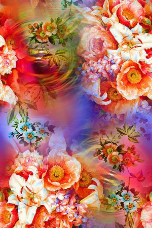 花朵印花华亿平台图片