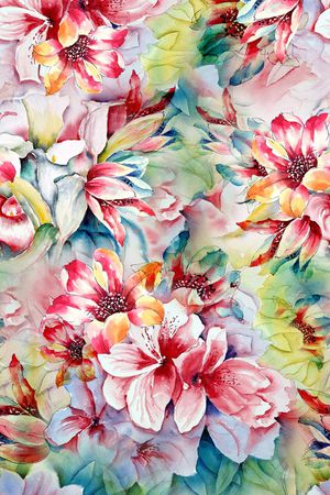 水彩印花华亿平台图片