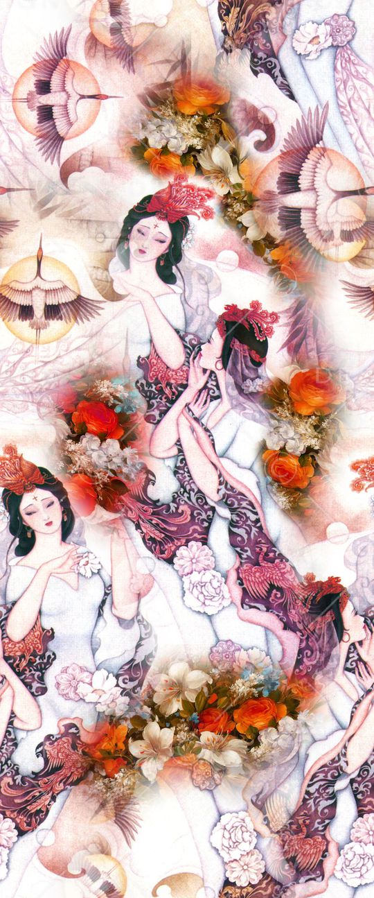 人物印花华亿平台图片