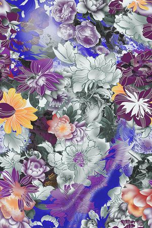 矢量花卉印花华亿平台图片