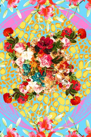 花卉印花华亿平台图片