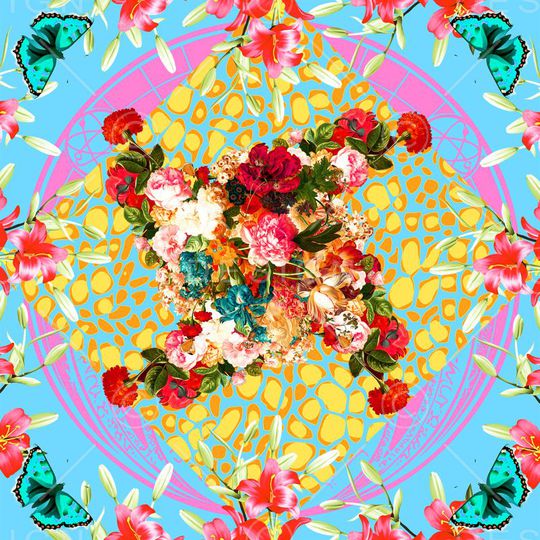 花卉印花华亿平台图片