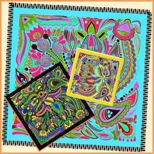 丝巾印花华亿平台图片