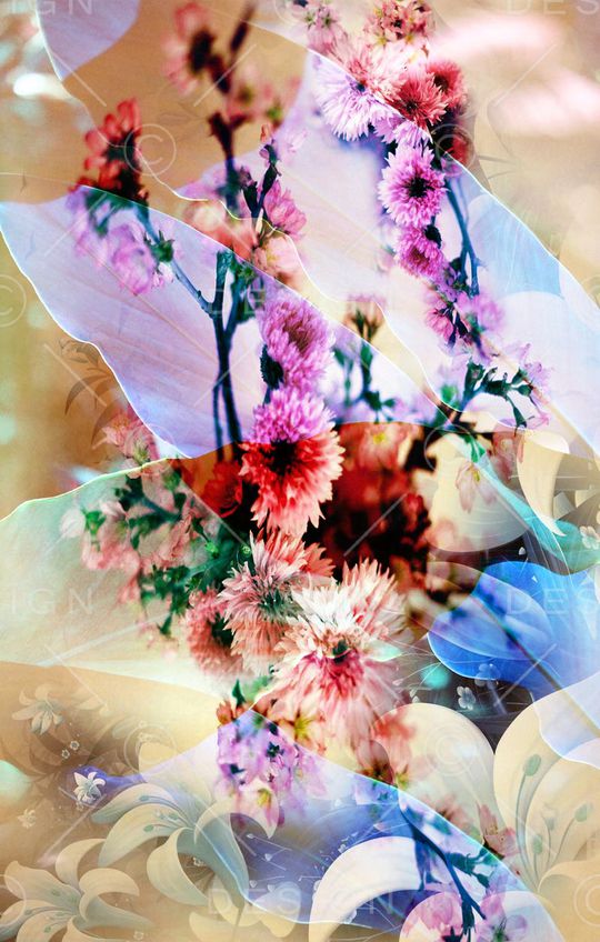 花卉印花华亿平台图片