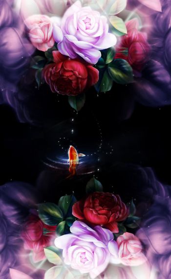 玫瑰花印花华亿平台图片