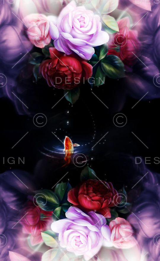 玫瑰花印花华亿平台图片