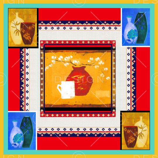 方巾印花华亿平台图片