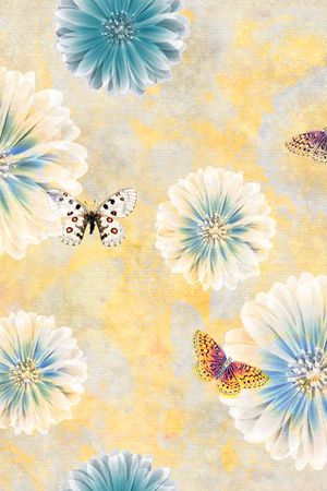 手绘水彩花卉印花华亿平台图片