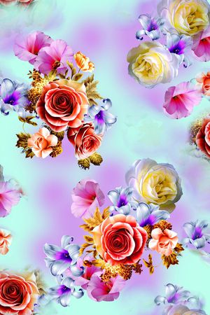 蓝底印花华亿平台图片