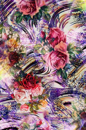 花卉印花华亿平台图片