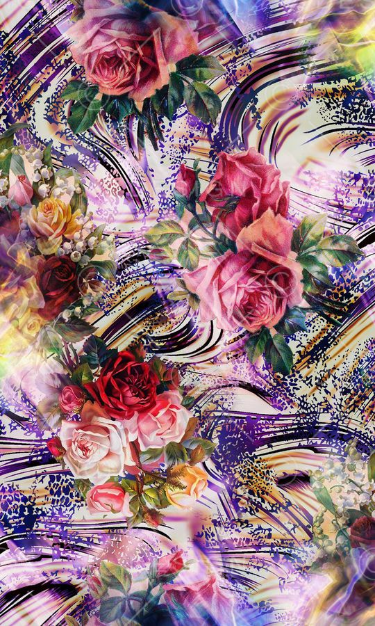 花卉印花华亿平台图片