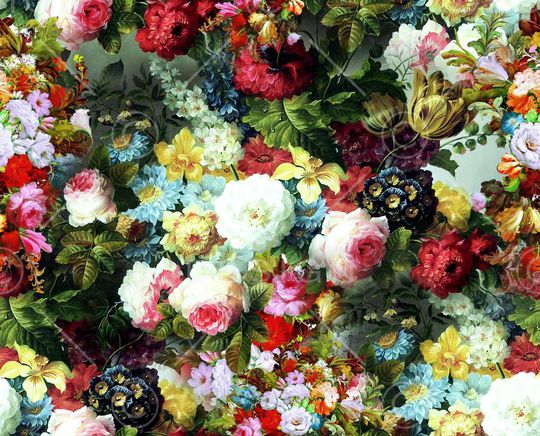 花卉印花华亿平台图片