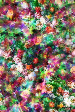 花卉印花华亿平台图片