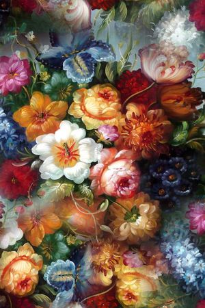 花卉印花华亿平台图片