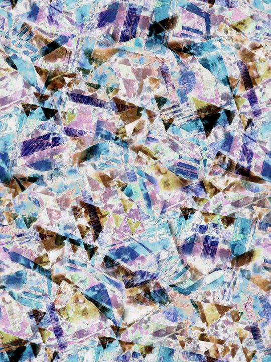 抽象 纹理 水墨 蓝色 几何 纹路 服装印花华亿平台图片