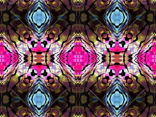 镜像 对称 抽象印花华亿平台图片