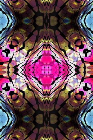 镜像 对称 抽象印花华亿平台图片