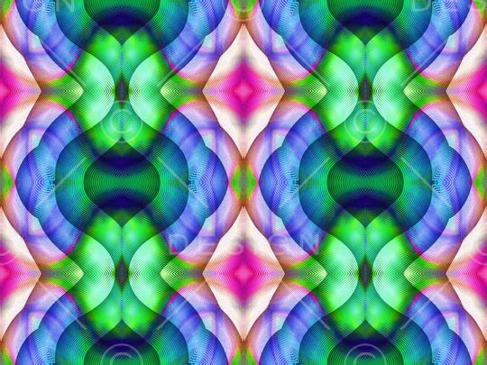 镜像 对称 抽象 迷幻印花华亿平台图片