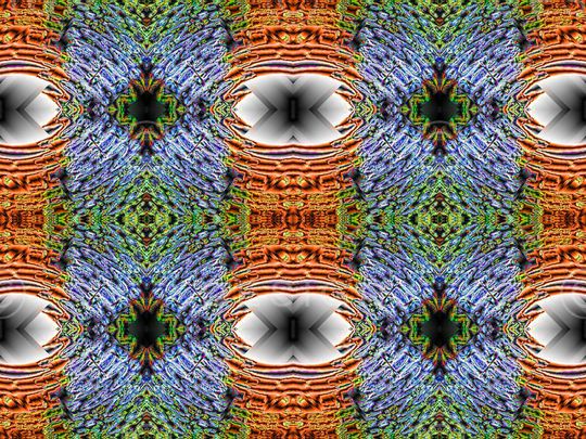 镜像 对称 抽象 迷幻印花华亿平台图片