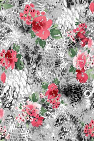 动物纹印花华亿平台图片