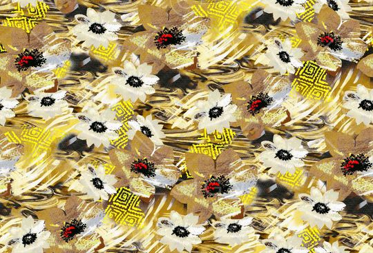 花卉印花华亿平台图片