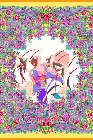 方巾印花华亿平台图片