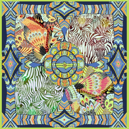 围巾方巾印花华亿平台图片