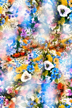 花卉印花华亿平台图片