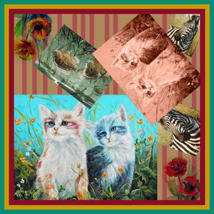 方巾印花华亿平台图片