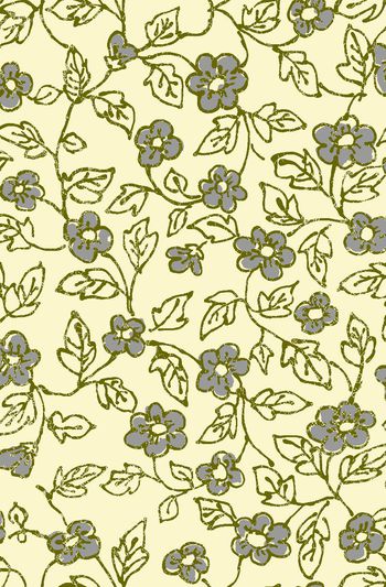 236315-田园风清新小花服装面料