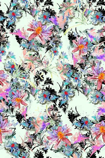 236418-水彩水墨效果花卉花朵