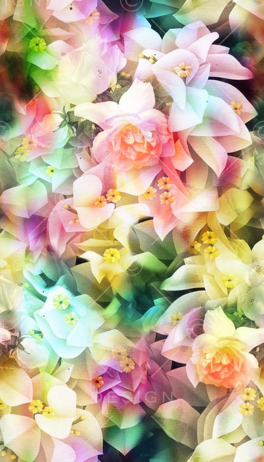 手绘花卉印花华亿平台图片