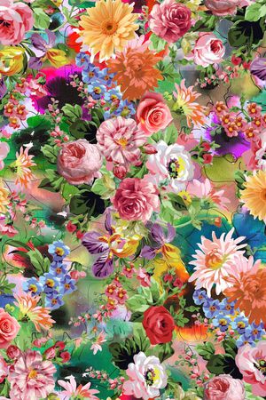 牡丹印花华亿平台图片