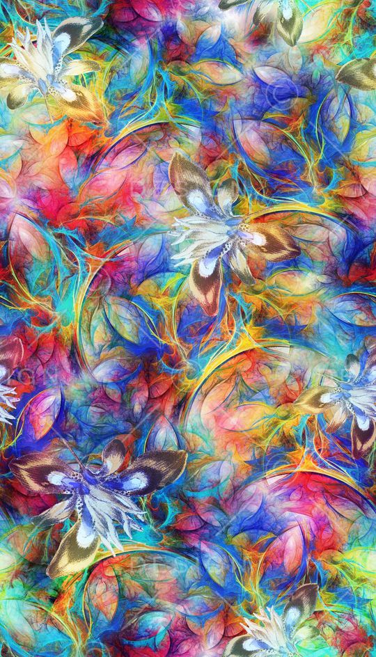 牵牛花 花卉 花朵 数码 七彩 绚丽 服装印花华亿平台图片