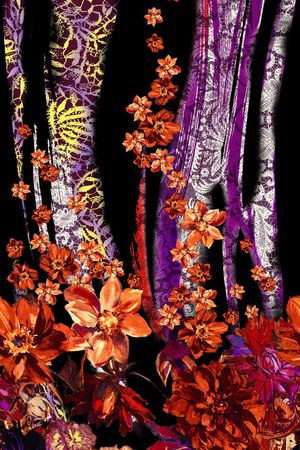 定位花 大花 花卉 花朵 蕾丝印花华亿平台图片