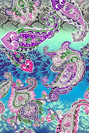 腰果花 琵琶 民族风 服装印花华亿平台图片