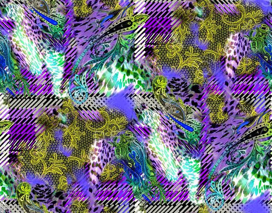 数码 蕾丝 几何 花卉 花朵 抽象印花华亿平台图片