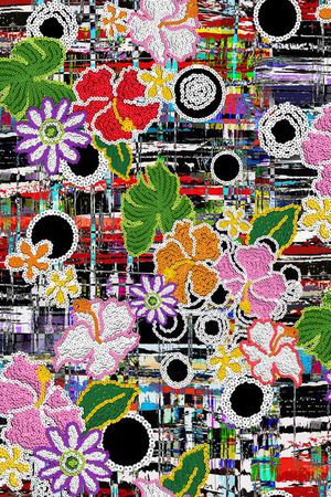 亮片 立体 花朵 花卉 圆圈 几何印花华亿平台图片