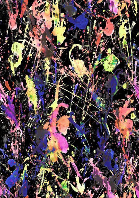 数码 五彩 泼墨 抽象印花华亿平台图片