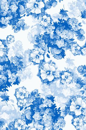 青花瓷印花华亿平台图片