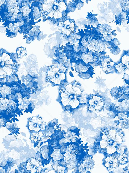 青花瓷印花华亿平台图片