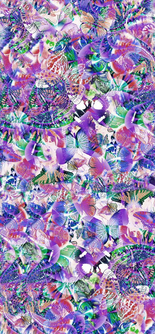 蝴蝶印花华亿平台图片