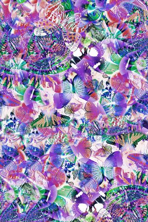 蝴蝶印花华亿平台图片