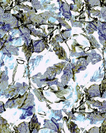 240808-花鸟水彩抽象华亿平台印花