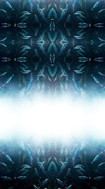 241073-WT011定位对称鱼群变幻印花华亿平台