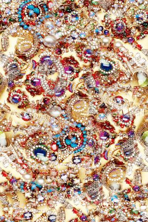 珠宝 宝石 写实  繁多 多彩 珍藏 珍贵印花华亿平台图片