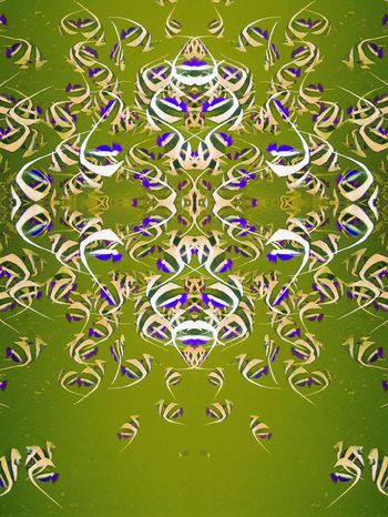 241228-热带鱼鱼群对称彩色印花华亿平台