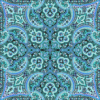 241312-欧式佩斯利花纹涡旋纹腰果花传统印花