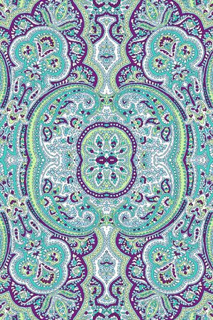 欧式 佩斯利 花纹 涡旋纹  腰果花 传统 长巾 印花华亿平台图片