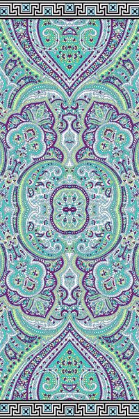 欧式 佩斯利 花纹 涡旋纹  腰果花 传统 长巾 印花华亿平台图片